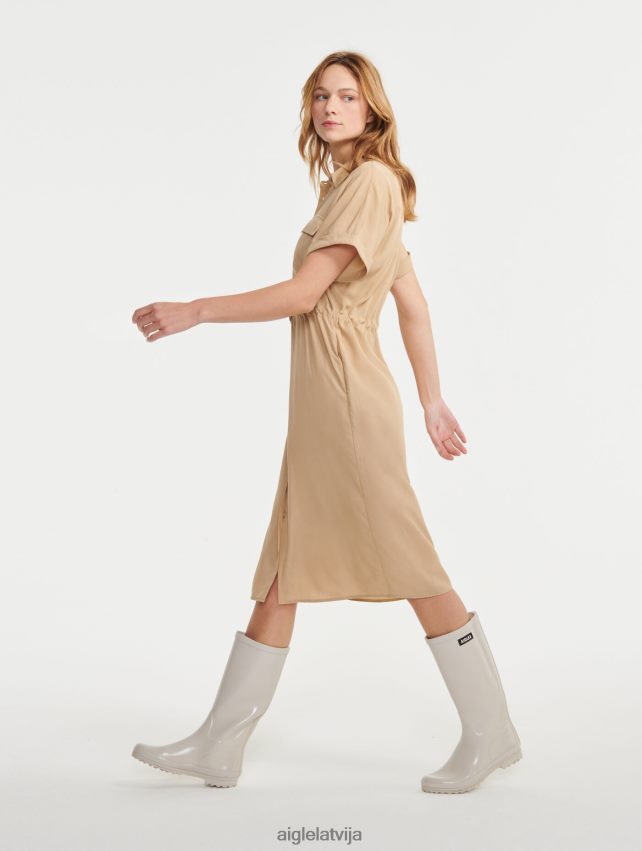 Aigle sievietes kreklkleita ar īsām piedurknēm osier drēbes P0R84L687