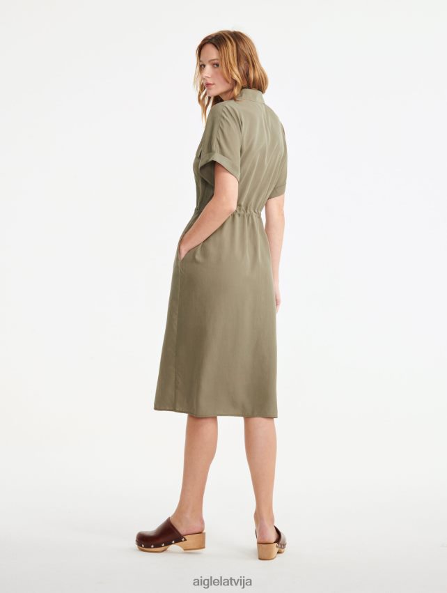 Aigle sievietes kreklkleita ar īsām piedurknēm taillis drēbes P0R84L694