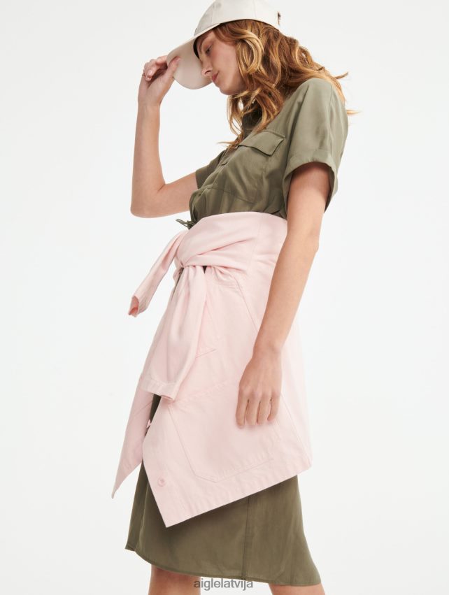 Aigle sievietes kreklkleita ar īsām piedurknēm taillis drēbes P0R84L694