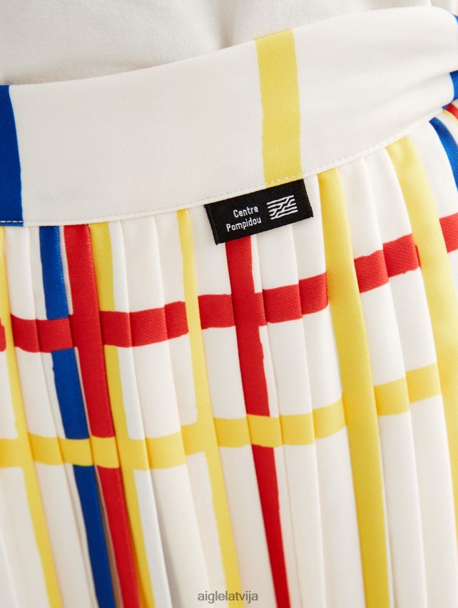 Aigle x Centre Pompidou sievietes plīsi svārki mondrian drēbes P0R84L583