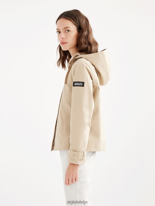 Aigle sievietes gore-Tex jaka noņemama kapuce osier i drēbes P0R84L488