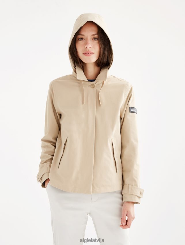 Aigle sievietes gore-Tex jaka noņemama kapuce osier i drēbes P0R84L488