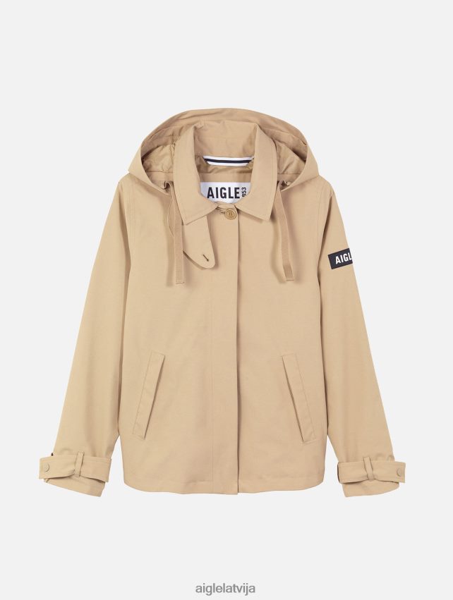 Aigle sievietes gore-Tex jaka noņemama kapuce osier i drēbes P0R84L488