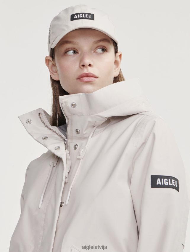 Aigle sievietes gore-teksa zivju aste ar garu kapuci sable drēbes P0R84L449