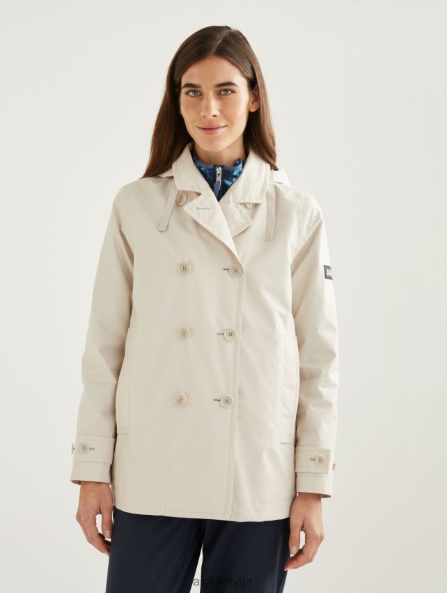 Aigle sievietes gore-tex īss inspi trencis sable i drēbes P0R84L472