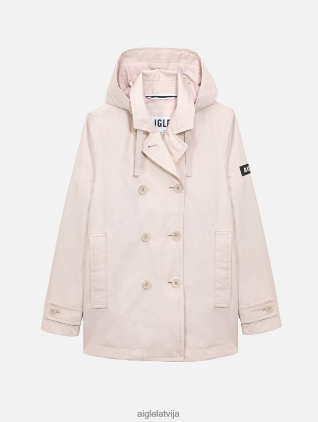 Aigle sievietes gore-tex īss inspi trencis sable i drēbes P0R84L472