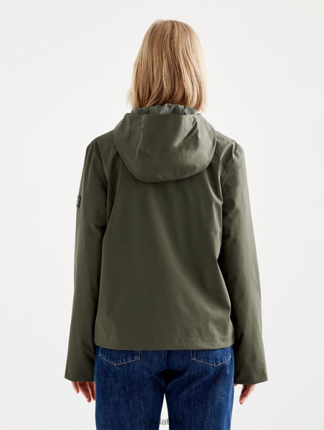 Aigle sievietes īsa gore-tex jaka ar kapuci avokāts drēbes P0R84L476