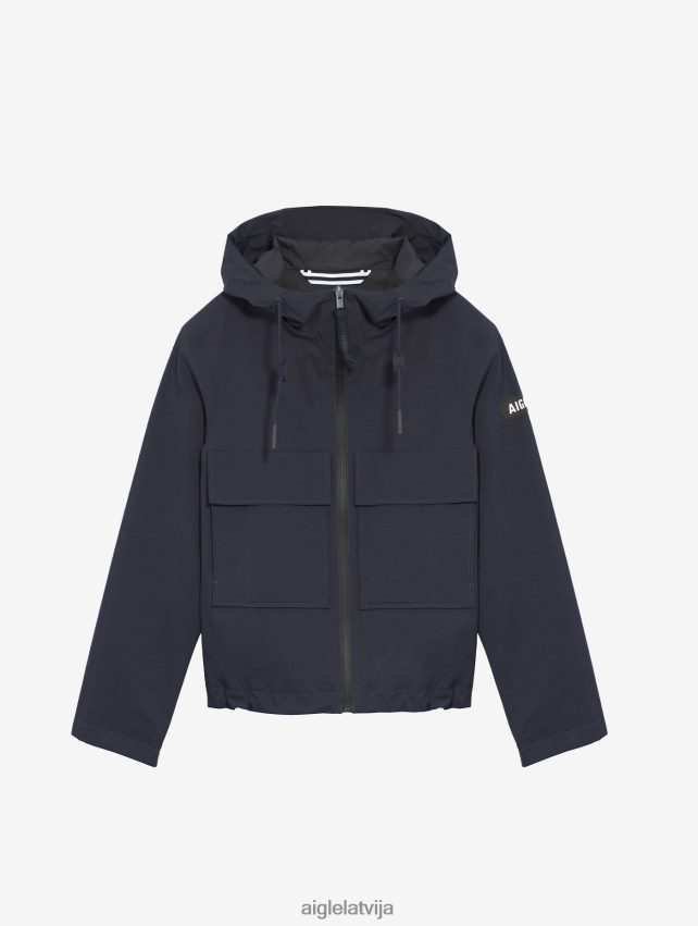 Aigle sievietes īsa gore-tex jaka ar kapuci impērija drēbes P0R84L430