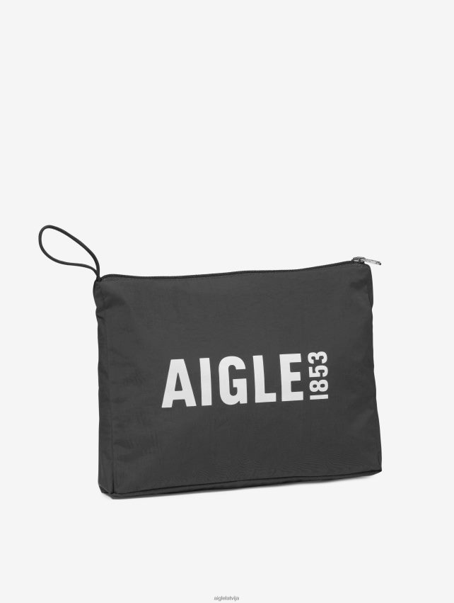Aigle sievietes īsa mtd ūdensnecaurlaidīga jaka noir drēbes P0R84L483