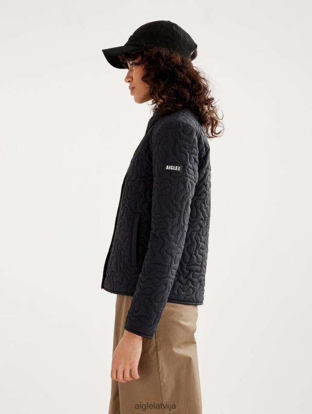 Aigle sievietes viegla stepēta jaka noir drēbes P0R84L482
