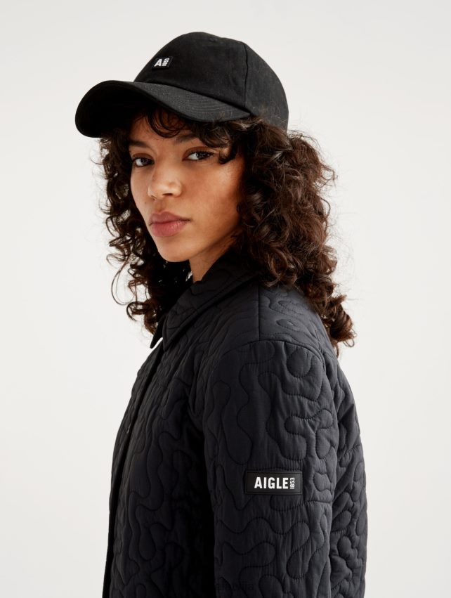 Aigle sievietes viegla stepēta jaka noir drēbes P0R84L482