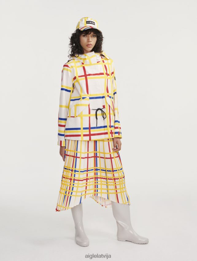 Aigle x Centre Pompidou sievietes īsu kapuci fishtail mtd mondrian drēbes P0R84L503