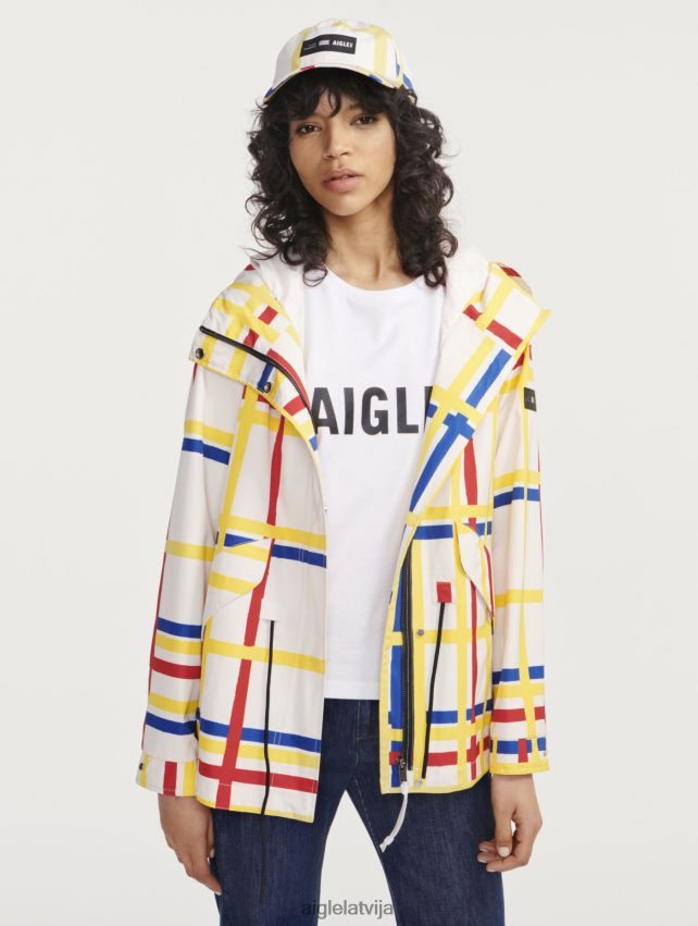 Aigle x Centre Pompidou sievietes īsu kapuci fishtail mtd mondrian drēbes P0R84L503