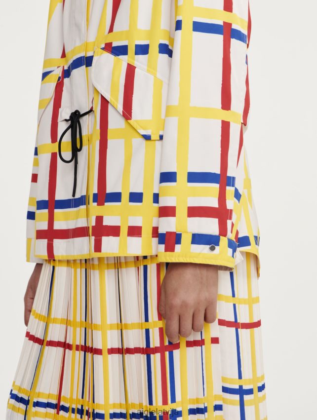 Aigle x Centre Pompidou sievietes īsu kapuci fishtail mtd mondrian drēbes P0R84L503