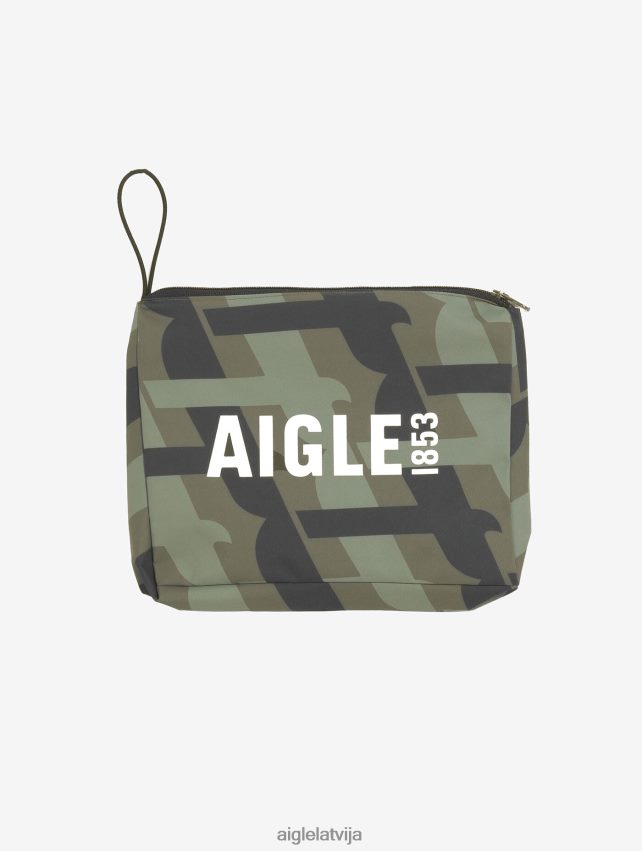 Aigle sievietes apdrukāta garā kapuce mtd parka kaki pr drēbes P0R84L466