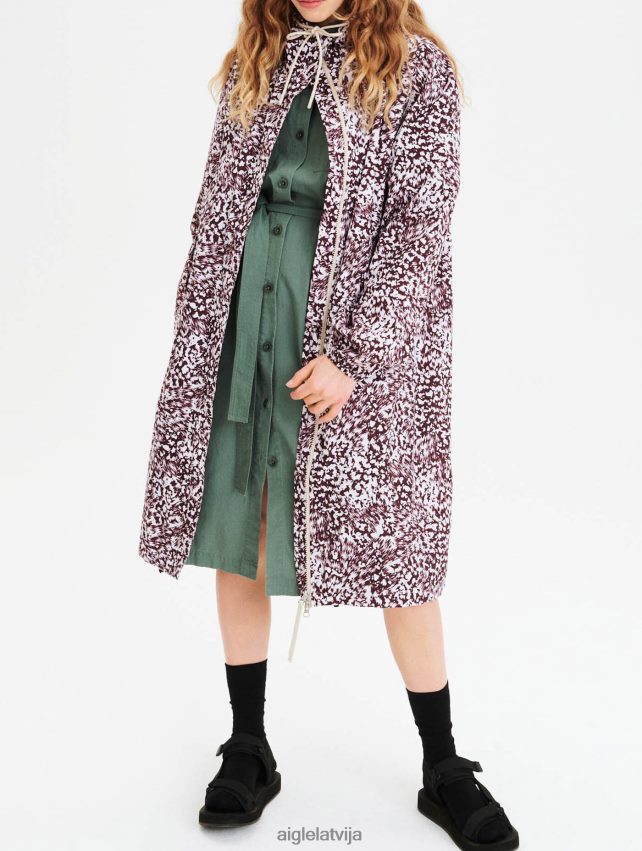 Aigle sievietes apdrukāta iesaiņojama garā parka fudge pr drēbes P0R84L633
