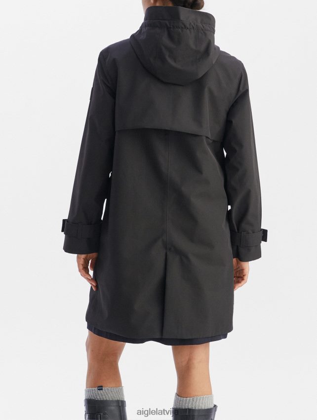 Aigle sievietes gara gore-tex parka noir drēbes P0R84L427