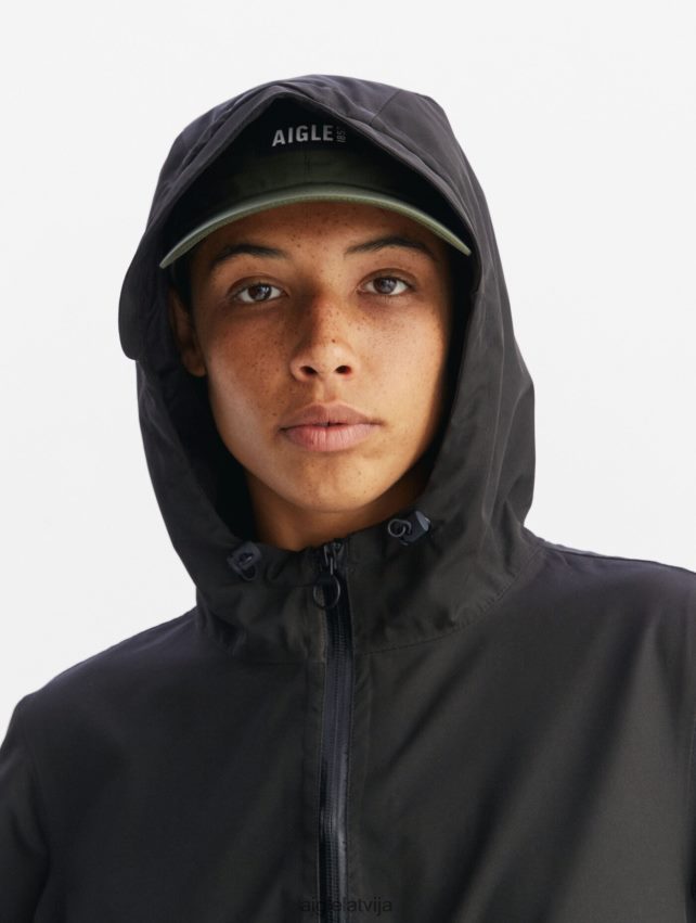 Aigle sievietes gara gore-tex parka noir drēbes P0R84L427