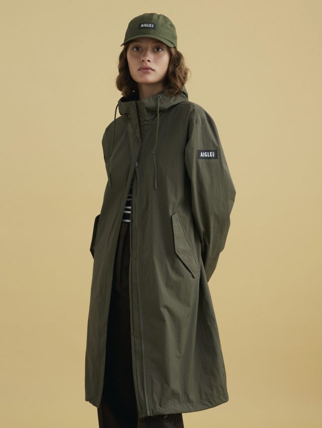 Aigle sievietes gara kapuce mtd parka avokāts drēbes P0R84L475
