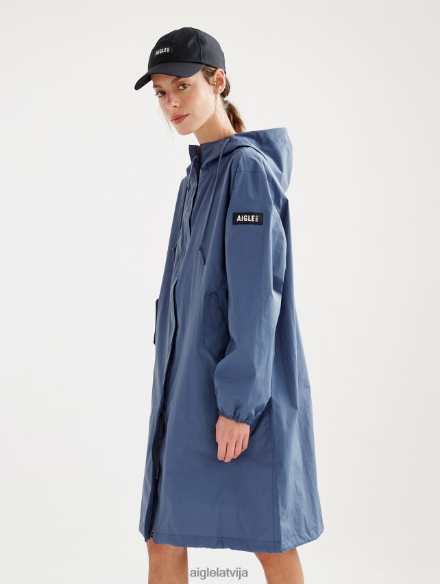Aigle sievietes gara kapuce mtd parka marais drēbes P0R84L426