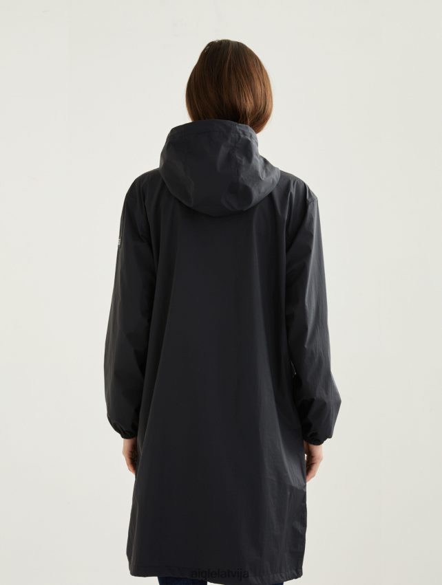 Aigle sievietes gara kapuce mtd parka noir drēbes P0R84L481