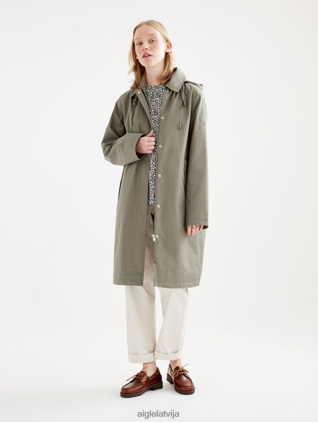 Aigle sievietes gara mtd parka ar kapuci taillis drēbes P0R84L495