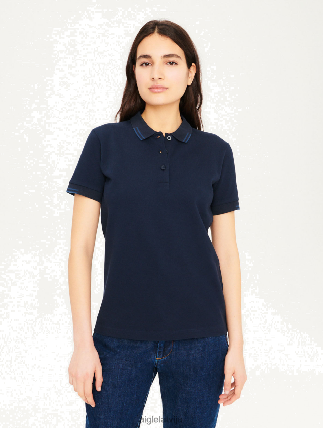 Aigle sievietes organiskās kokvilnas polo krekls impērija drēbes P0R84L617