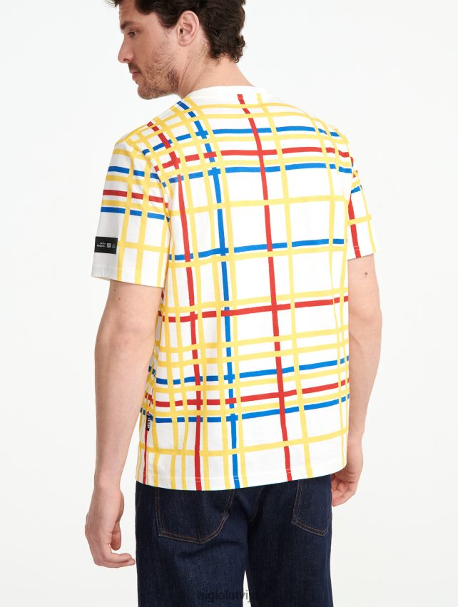 Aigle x Centre Pompidou sievietes Apkalpes kakla t-krekls mondrian drēbes P0R84L10