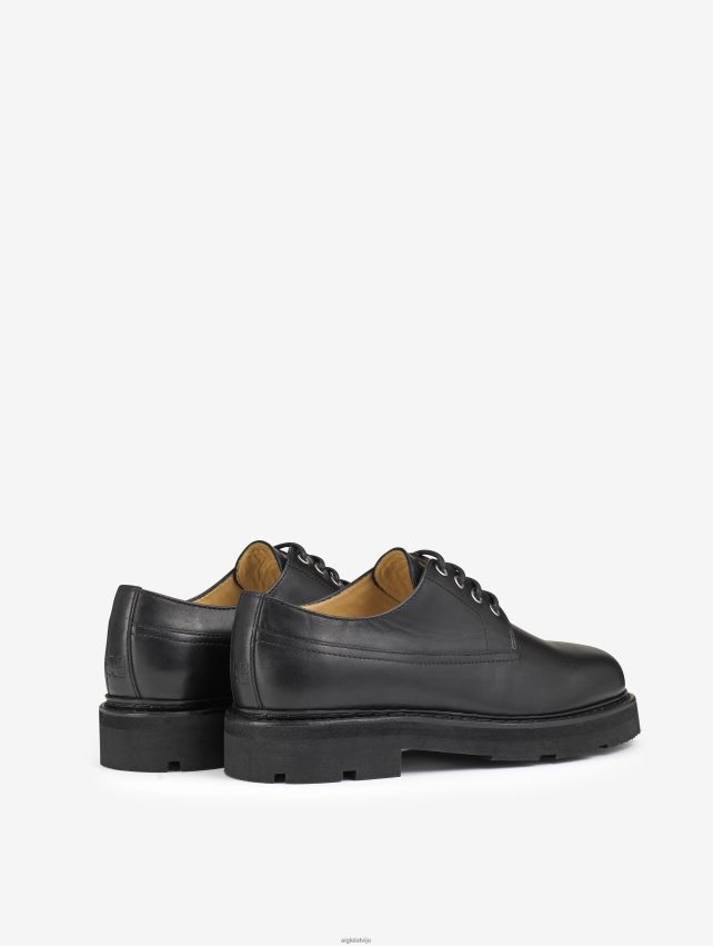 Aigle sievietes norvēģu šūtas ādas derbija apavi noir kurpes P0R84L551