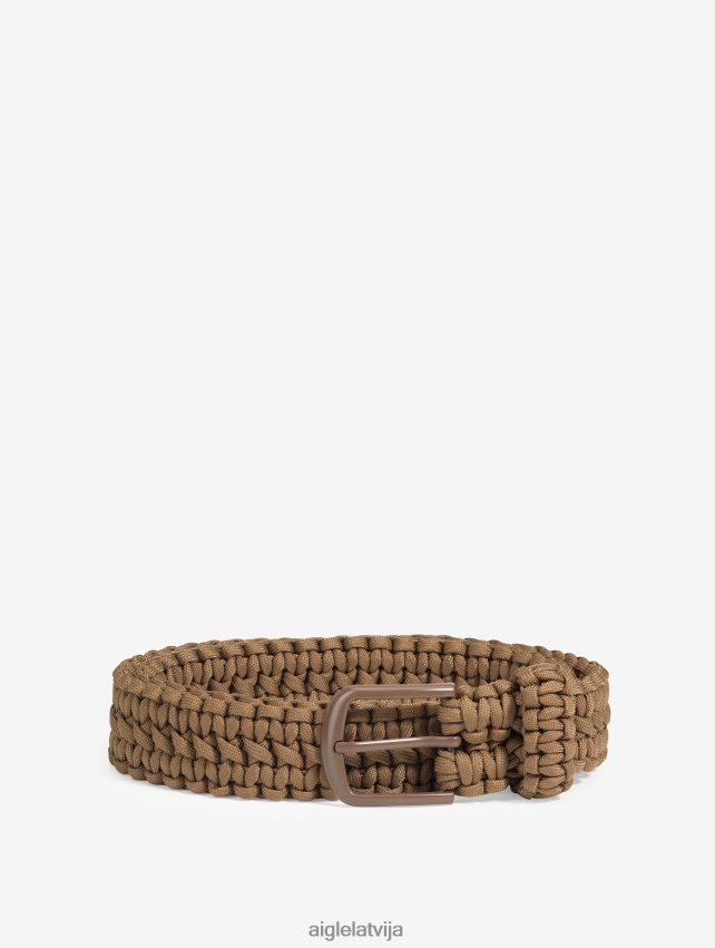 Aigle sievietes pītas jostas ikoniskā sprādze lazdu rieksts Piederumi P0R84L671