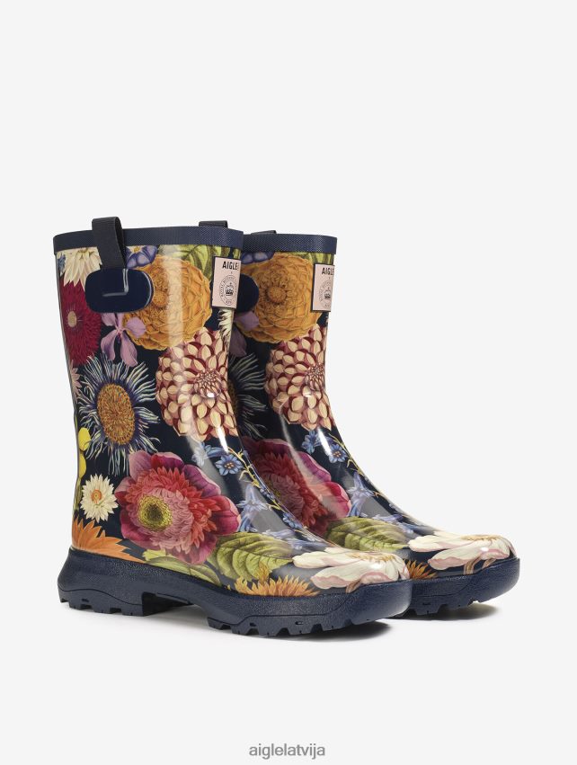 Aigle sievietes daudzpusīgo brīvā laika zābaku drukātā versija kew multibloom zābaki P0R84L596