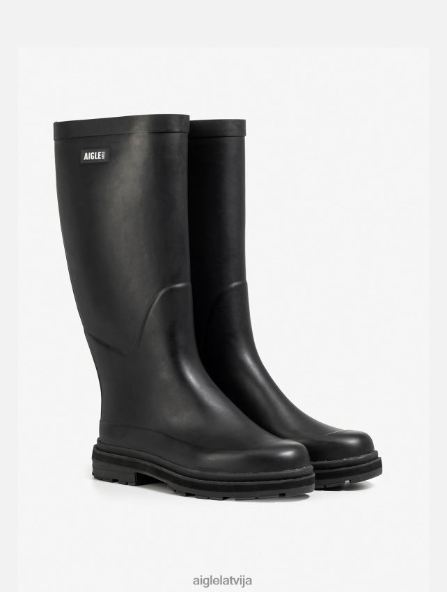 Aigle sievietes hibrīda lietus zābaki nepārspējamam stilam noir zābaki P0R84L522