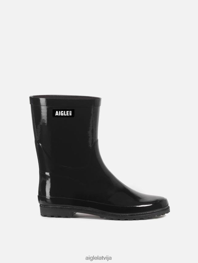 Aigle sievietes lakoti lietus zābaki noir zābaki P0R84L515
