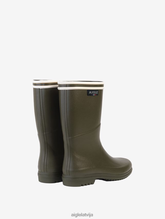 Aigle sievietes lietus zābaki ar robainu soli ražoti francijā kaki zābaki P0R84L661