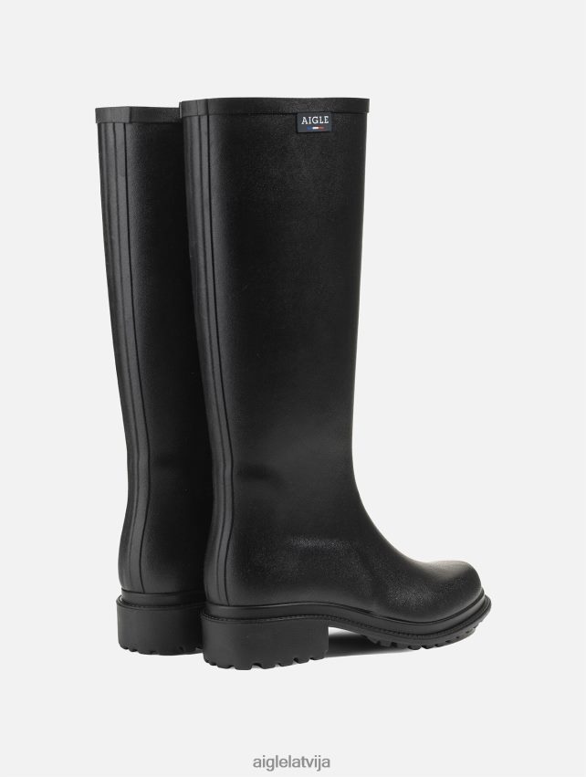 Aigle sievietes pilsētas lietus zābaki ražoti Francijā noir zābaki P0R84L562