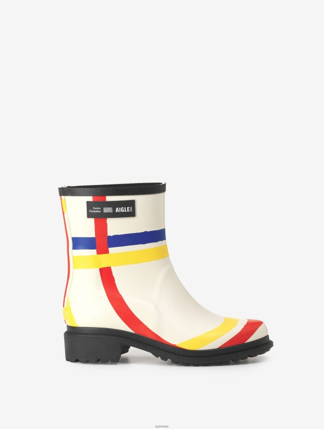 Aigle x Centre Pompidou sievietes lietus zābaki ražoti Francijā mondrian zābaki P0R84L645