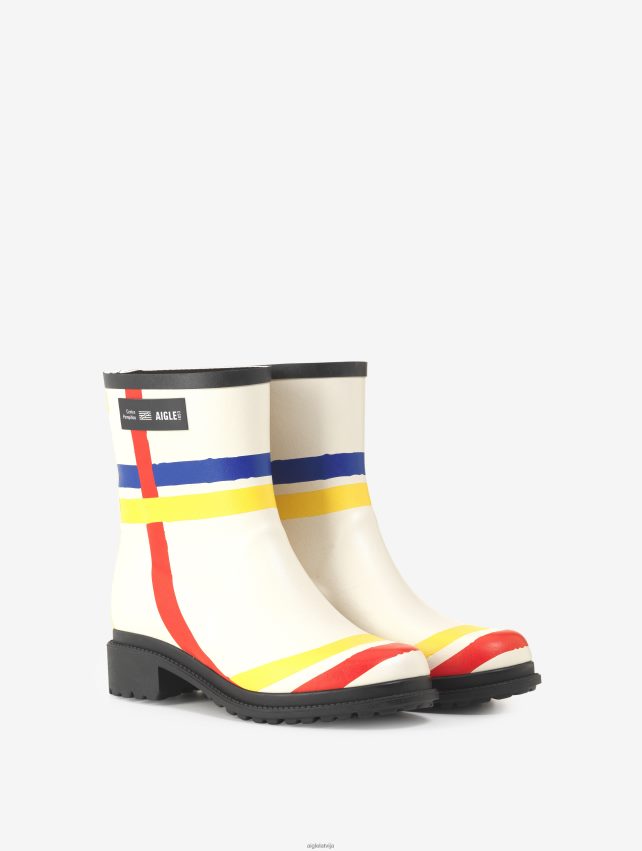 Aigle x Centre Pompidou sievietes lietus zābaki ražoti Francijā mondrian zābaki P0R84L645