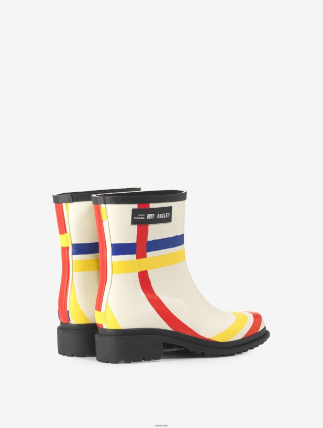 Aigle x Centre Pompidou sievietes lietus zābaki ražoti Francijā mondrian zābaki P0R84L645