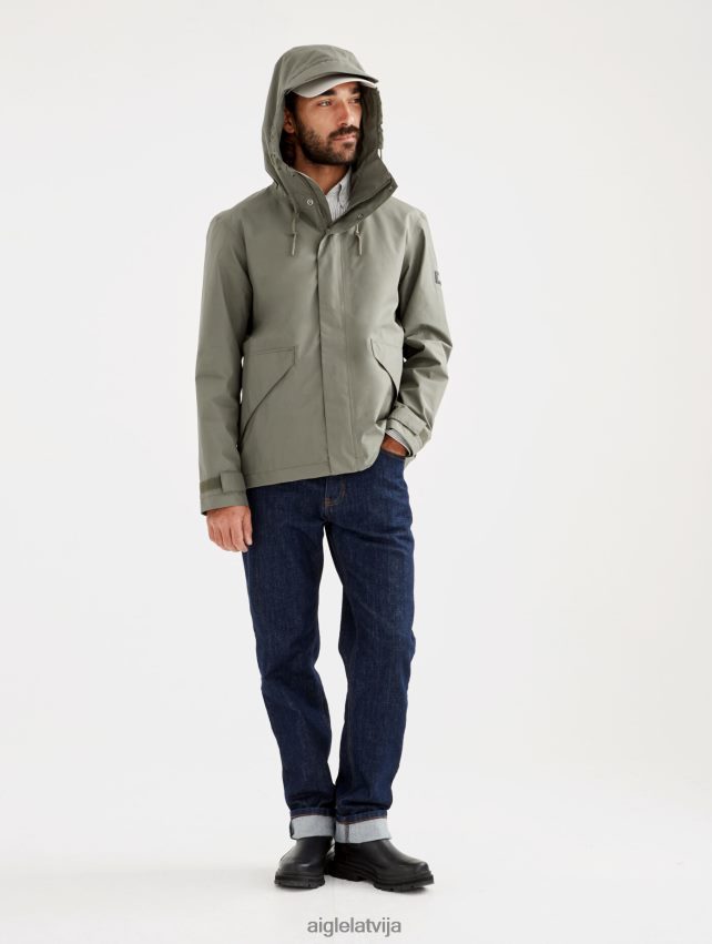 Aigle vīriešiem īsa gore-tex jaka ar kapuci taillis drēbes P0R84L208
