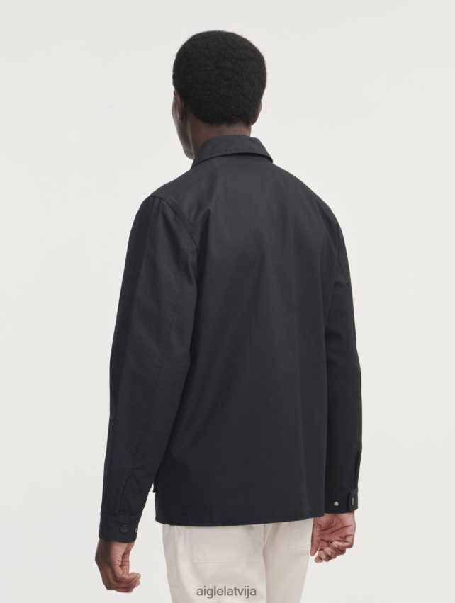 Aigle vīriešiem īsa pārklājuma safari jaka noir drēbes P0R84L185
