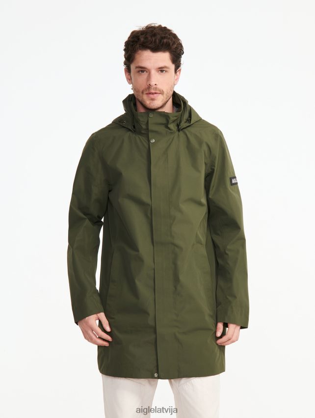Aigle vīriešiem Gore-Tex parka ar garu kapuci avokāts drēbes P0R84L171
