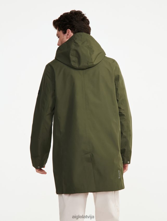 Aigle vīriešiem Gore-Tex parka ar garu kapuci avokāts drēbes P0R84L171