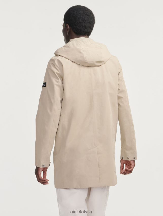 Aigle vīriešiem Gore-Tex parka ar garu kapuci osier drēbes P0R84L203