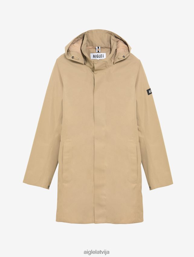 Aigle vīriešiem Gore-Tex parka ar garu kapuci osier drēbes P0R84L203