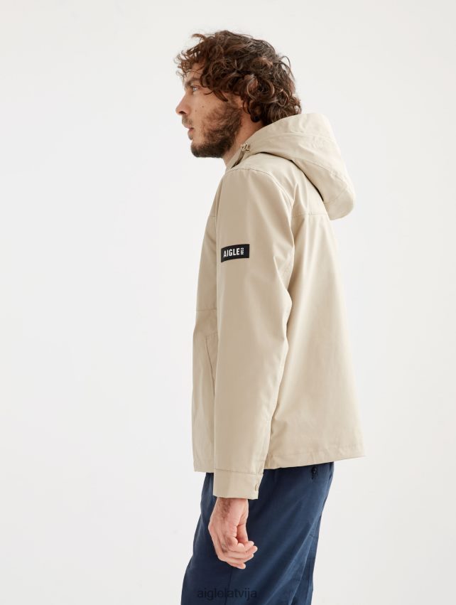 Aigle vīriešiem gore-tex īss parka noņemams kapuci osier i drēbes P0R84L220