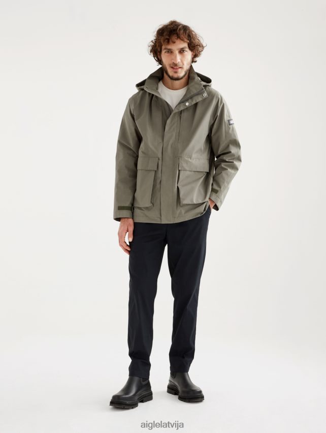 Aigle vīriešiem gore-tex īss parka noņemams kapuci taillis i drēbes P0R84L169