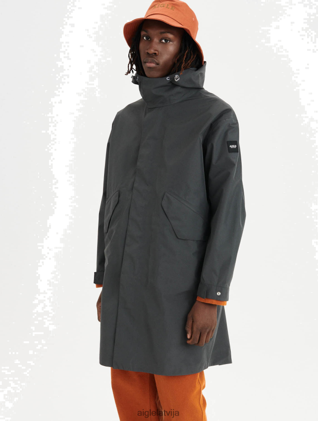 Aigle vīriešiem gore-tex zivju astes parka ogle drēbes P0R84L173
