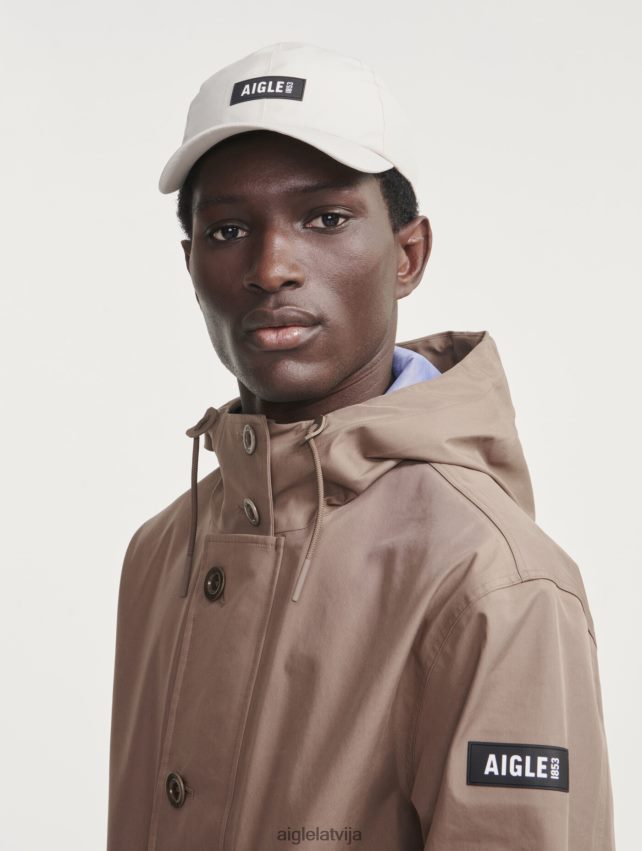 Aigle vīriešiem vidēja garuma kapuci mtd parka kapučīno drēbes P0R84L222