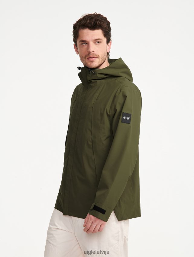 Aigle vīriešiem vidēja garuma mtd parka ar kapuci kaki drēbes P0R84L178