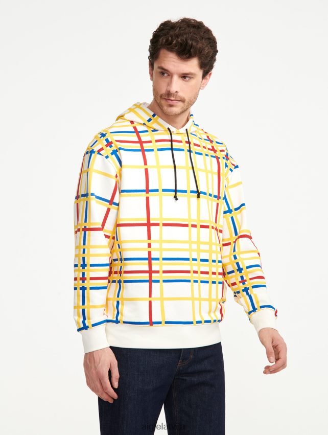 Aigle x Centre Pompidou vīriešiem matēts džemperis ar kapuci mondrian drēbes P0R84L144